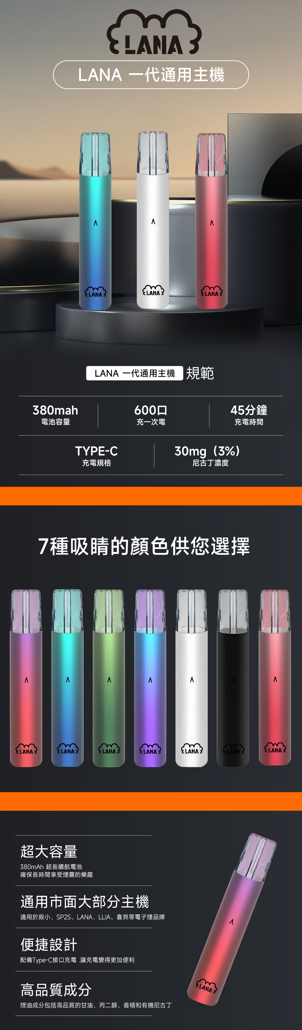 LANA拉娜主機一代 LANA一代通用主機 主視覺